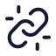 Unlink icon with stroke rounded style