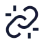Unlink icon with stroke sharp style