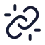 Unlink icon with stroke standard style