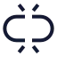 Unlink icon with stroke sharp style