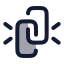 Unlink icon with duotone rounded style