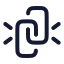 Unlink icon with stroke rounded style