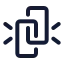Unlink icon with stroke standard style