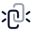 Unlink icon with twotone rounded style