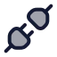 Unplug icon with duotone rounded style