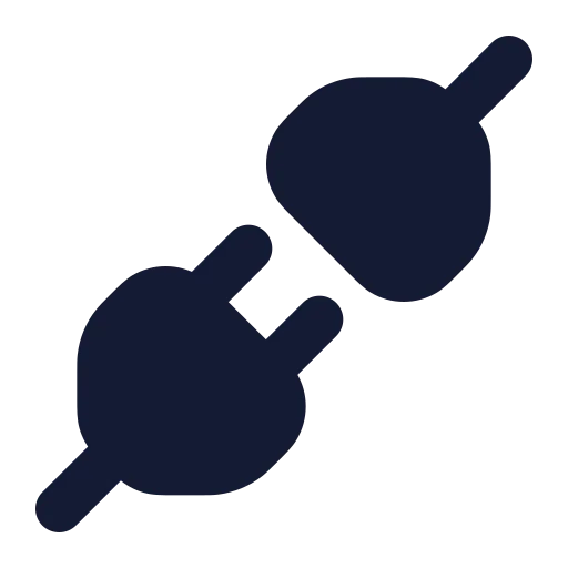 Unplug Icon in Solid Rounded style