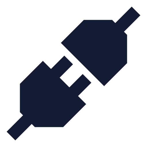 Unplug Icon in Solid Sharp style