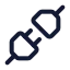 Unplug icon with stroke standard style
