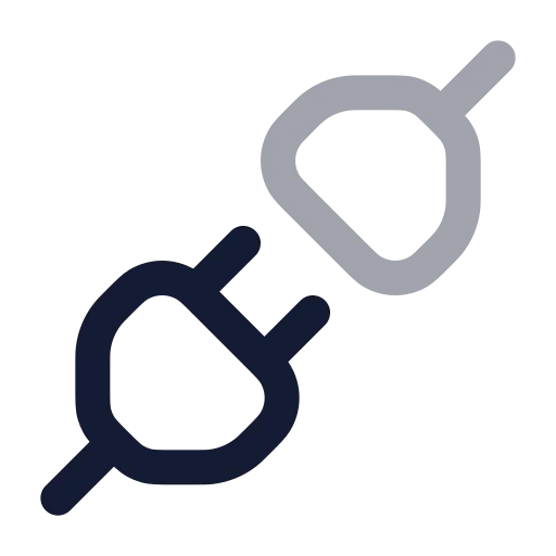 Unplug Icon in Twotone Rounded style