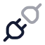Unplug icon with twotone rounded style