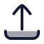 Upload icon with duotone rounded style