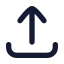 Upload icon with solid rounded style