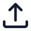 Upload icon with solid standard style