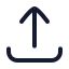 Upload icon with stroke rounded style