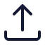 Upload icon with stroke standard style