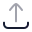Upload icon with twotone rounded style