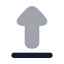 Upload icon with bulk rounded style