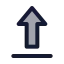 Upload icon with duotone standard style
