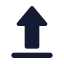 Upload icon with solid standard style
