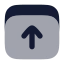 Upload icon with bulk rounded style
