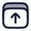 Upload icon with duotone rounded style