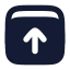 Upload icon with solid rounded style