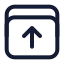 Upload icon with stroke standard style