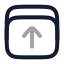 Upload icon with twotone rounded style