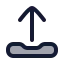 Upload icon with duotone rounded style