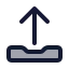 Upload icon with duotone standard style