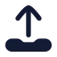 Upload icon with solid rounded style