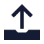 Upload icon with solid sharp style