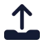 Upload icon with solid standard style