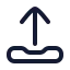 Upload icon with stroke rounded style