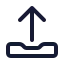 Upload icon with stroke standard style