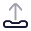 Upload icon with twotone rounded style