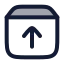 Upload icon with duotone rounded style