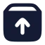 Upload icon with solid rounded style