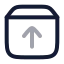 Upload icon with twotone rounded style