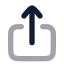 Upload icon with bulk rounded style