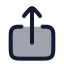 Upload icon with duotone rounded style