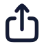 Upload icon with solid rounded style