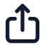 Upload icon with solid standard style