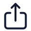 Upload icon with stroke standard style