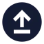 Uploadcircle icon with solid sharp style