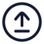 Uploadcircle icon with stroke rounded style