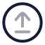 Uploadcircle icon with twotone rounded style