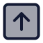 Uploadsquare icon with duotone standard style