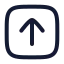 Uploadsquare icon with stroke rounded style