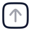 Uploadsquare icon with twotone rounded style